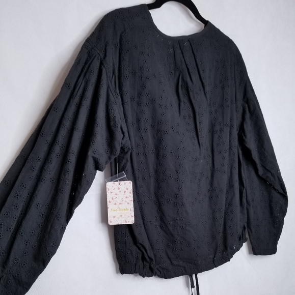 Free People NWT Stars Align Cotton Eyelet Blouse - Picture 5 of 5